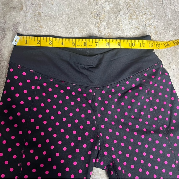 Betsey Johnson Black and Pink Polka Dot Leggings - Picture 4 of 4